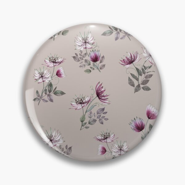 Item preview, Spring translucent flowers and leaves watercolor pattern. Astrantia Major romantic bouquets. Great Masterwort composition  designed and sold by likapix.