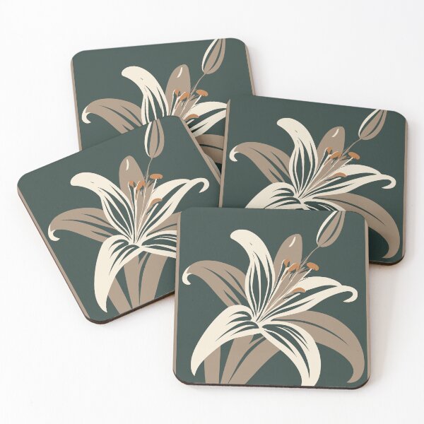 Item preview, Art Deco Floral Lily Flower Botanical Picture designed and sold by SamJanner.