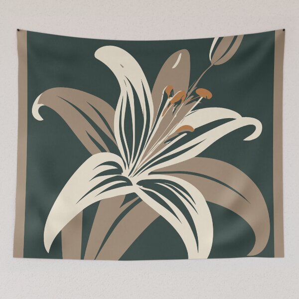 Item preview, Art Deco Floral Lily Flower Botanical Picture designed and sold by SamJanner.