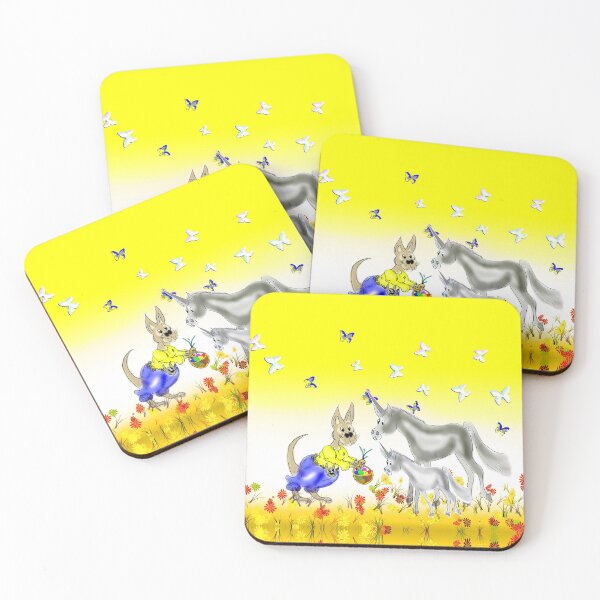 Item preview, © Unicorns and Kangaroos Easter basket designed and sold by GeoPipics.