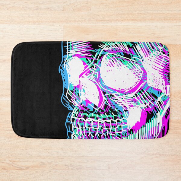 Item preview, Distorted negative optical illusion human skull designed and sold by MonochromeEcho.