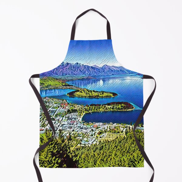 Item preview, A Pop Art Travel Print of Queenstown - New Zealand designed and sold by StudioRedKoala.