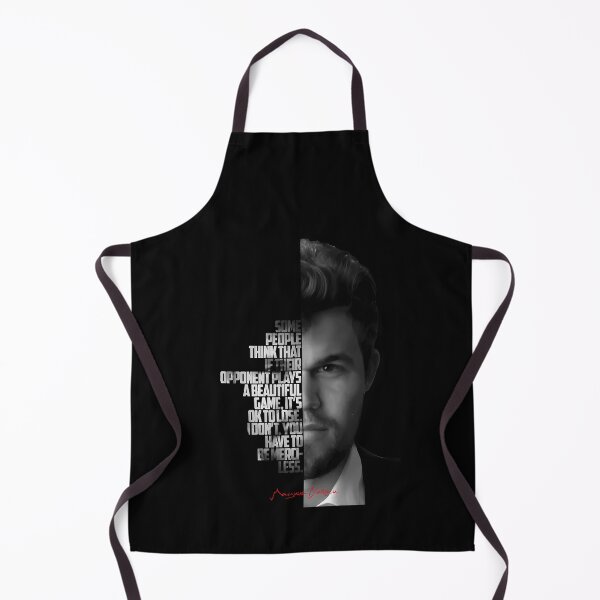 Item preview, Black and white Magnus Carlsen quote. designed and sold by LavaAryana.