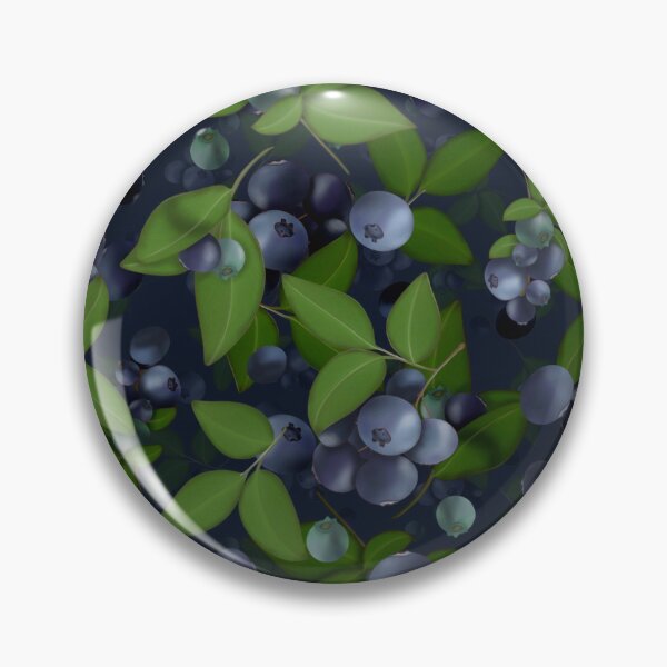 Item preview, Blueberries on a dark blue background designed and sold by Natalia Ruzhyna.