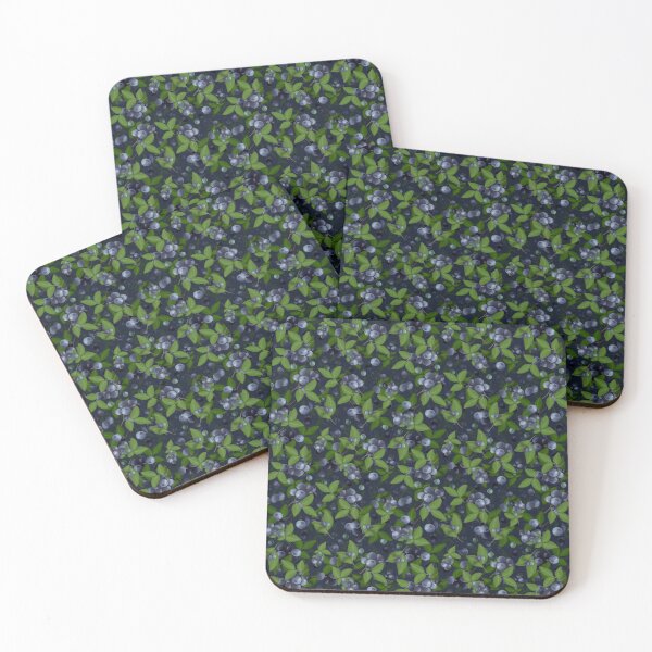 Item preview, Blueberries on a dark blue background designed and sold by Natalia Ruzhyna.