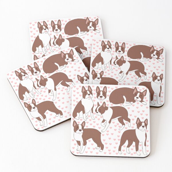 Item preview, Cute red boston terrier pattern  designed and sold by Yaragold.
