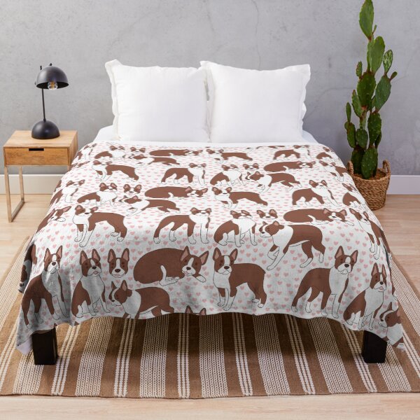 Item preview, Cute red boston terrier pattern  designed and sold by Yaragold.