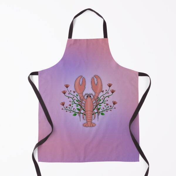 Item preview, Lobster and Flowers Pink Purple with Backround designed and sold by Saltycurrent1.