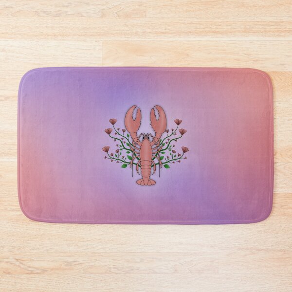 Item preview,  Lobster and Flowers Pink Purple with Backround designed and sold by Saltycurrent1.
