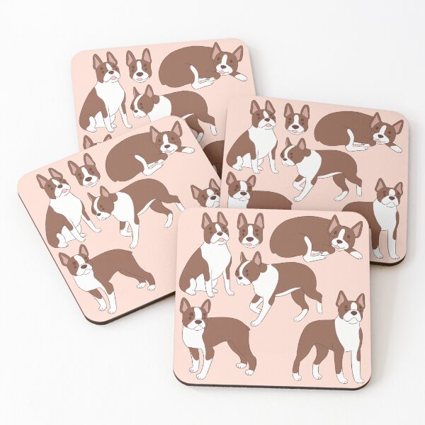 Item preview, Cute red boston terrier pattern  designed and sold by Yaragold.