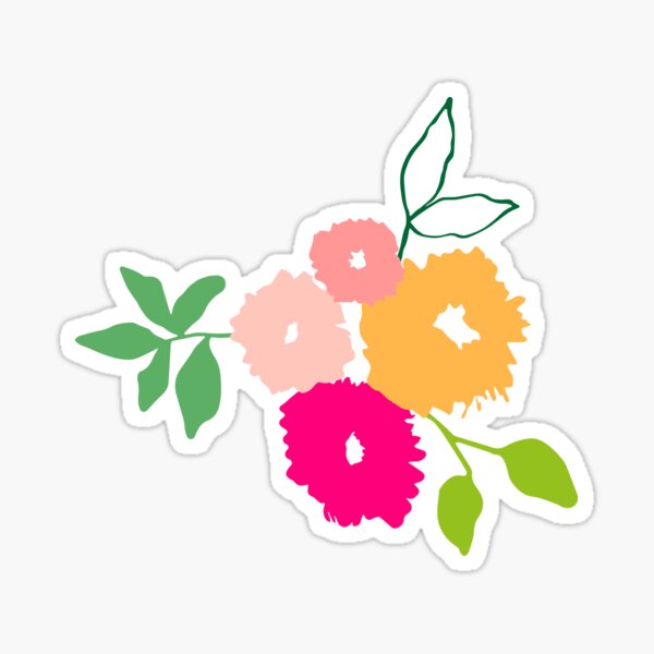 Item preview, Bright and Vibrant Floral Flower cluster illustration designed and sold by Nicola-Rowe.