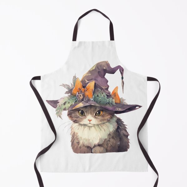 Item preview, Floofy kitten with cute paws and a witch's hat. designed and sold by betes-etranges.