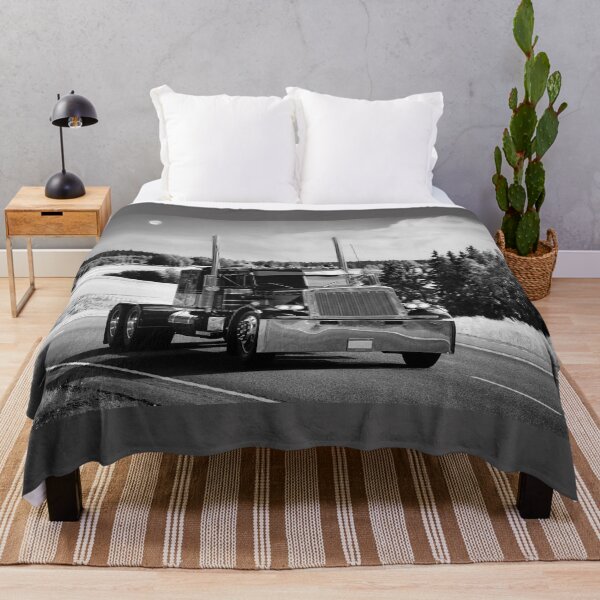 Item preview, Beautiful Classic American Truck on Highway Monochrome designed and sold by Taina Sohlman.