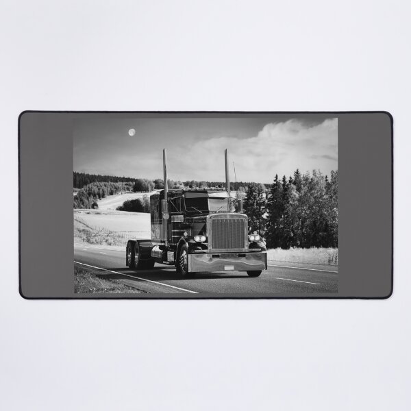Item preview, Beautiful Classic American Truck on Highway Monochrome designed and sold by Taina Sohlman.