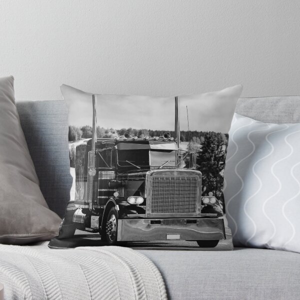 Item preview, Beautiful Classic American Truck on Highway Monochrome designed and sold by Taina Sohlman.