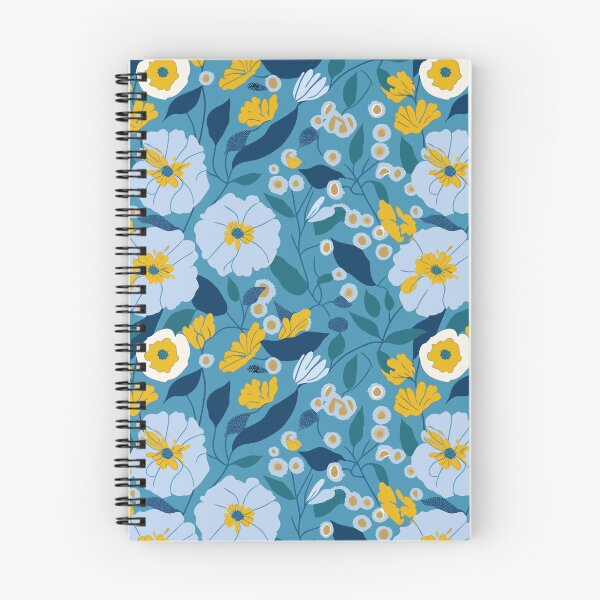 Item preview, Blue and Yellow Floral Pattern designed and sold by BombasticBubble.