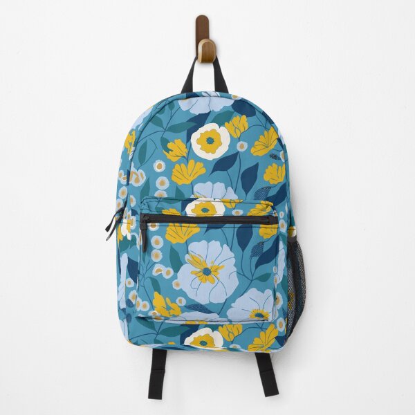 Item preview, Blue and Yellow Floral Pattern designed and sold by BombasticBubble.