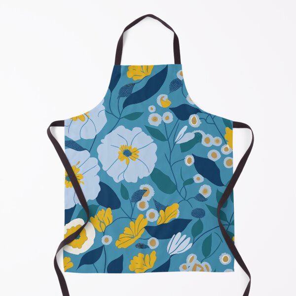 Item preview, Blue and Yellow Floral Pattern designed and sold by BombasticBubble.