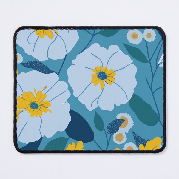 Item preview, Blue and Yellow Floral Pattern designed and sold by BombasticBubble.