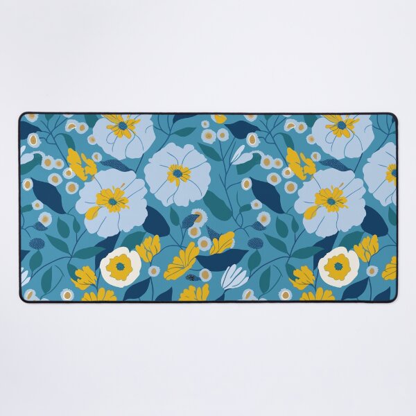 Item preview, Blue and Yellow Floral Pattern designed and sold by BombasticBubble.