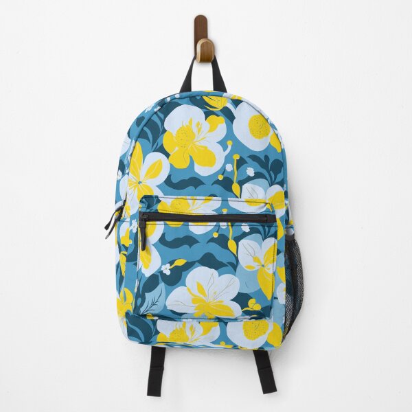 Item preview, Yellow and Blue Floral Pattern designed and sold by BombasticBubble.