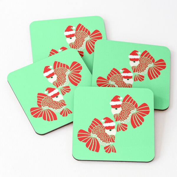 Item preview, Oranda Goldfish Pair Santa 90523 designed and sold by Nosnah.