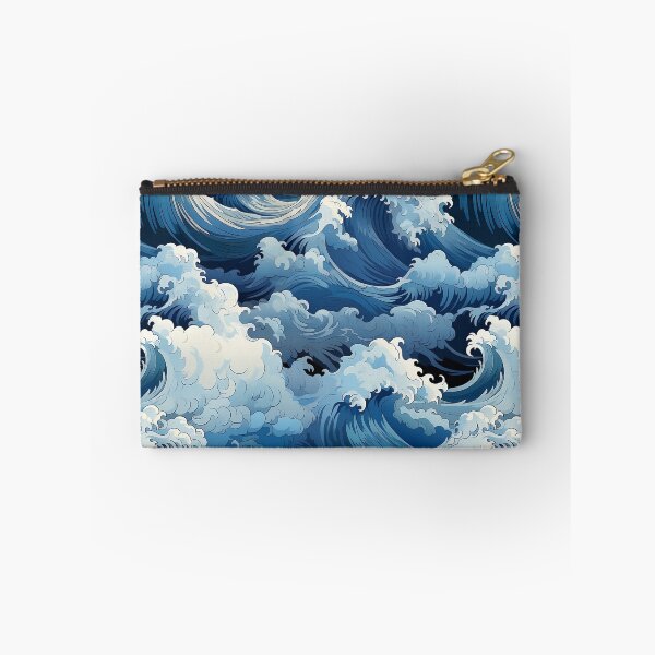 Item preview, Big Blue Waves Pattern designed and sold by Manuel  Campbellai.