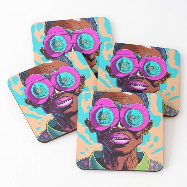 Item preview, Flashy Afro Man with Glasses designed and sold by MindenBrings.