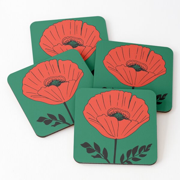 Item preview, Vintage Art Deco Botanical Poppy Flower Picture designed and sold by SamJanner.