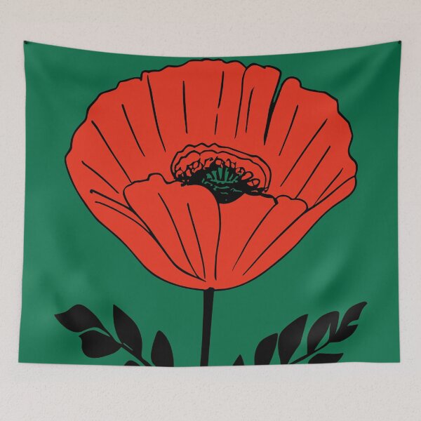Item preview, Vintage Art Deco Botanical Poppy Flower Picture designed and sold by SamJanner.