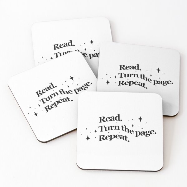 Item preview, Read. Turn the page. Repeat. - Black book quote designed and sold by Cre8iveCat.