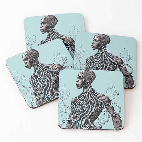 Item preview, Mystical and Mysterious Half-Afro Man, Half-Octopus designed and sold by MindenBrings.