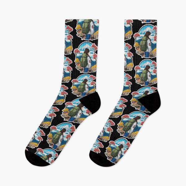 Item preview, Backpacker Girl Hiking on Beautiful Mount Fuji Japan designed and sold by Ridiculam Toga.