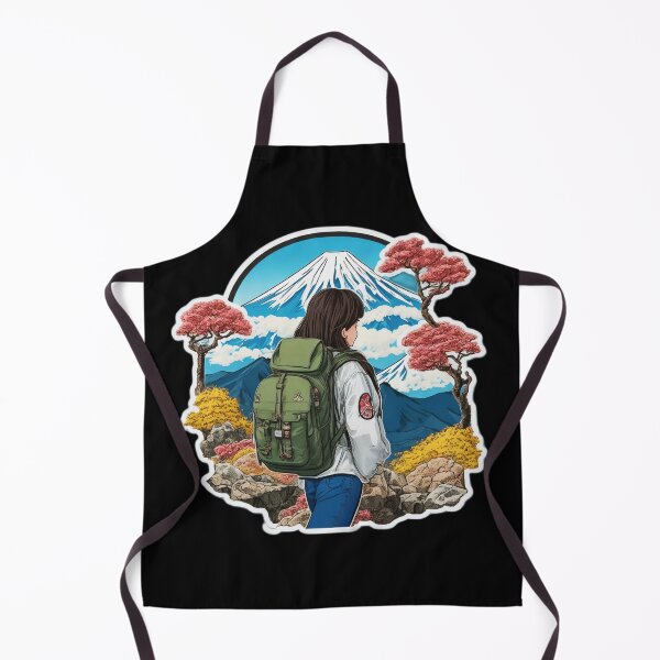 Item preview, Backpacker Girl Hiking on Beautiful Mount Fuji Japan designed and sold by Ridiculam Toga.