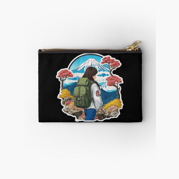 Item preview, Backpacker Girl Hiking on Beautiful Mount Fuji Japan designed and sold by Ridiculam Toga.