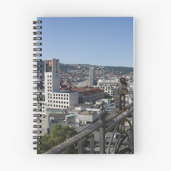 Item preview, View from the south tower of the collegiate church in Stuttgart to the town hall with its white tower designed and sold by Yven-Dienst.