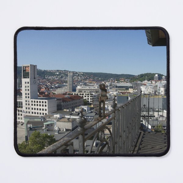 Item preview, View from the south tower of the collegiate church in Stuttgart to the town hall with its white tower designed and sold by Yven-Dienst.