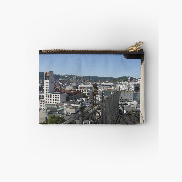 Item preview, View from the south tower of the collegiate church in Stuttgart to the town hall with its white tower designed and sold by Yven-Dienst.