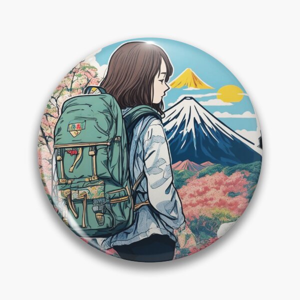 Item preview, Young Girl Hiking on Beautiful Mount Fuji Japan designed and sold by Ridiculam Toga.