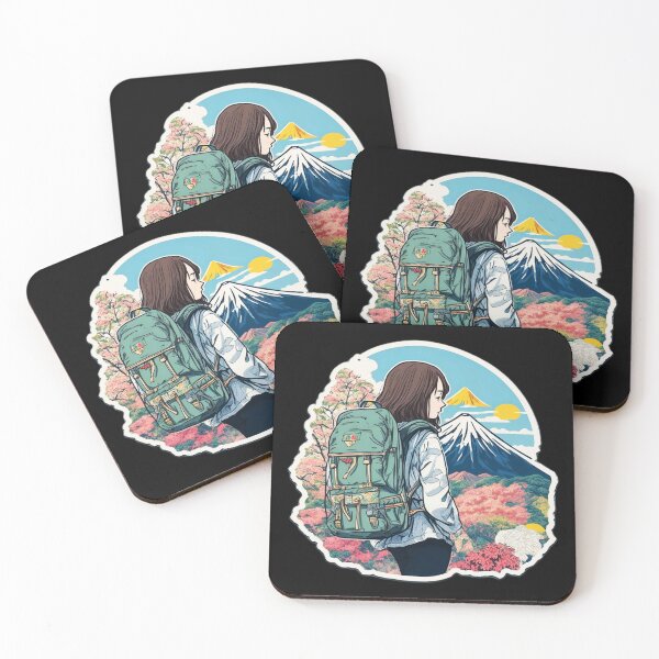 Item preview, Young Girl Hiking on Beautiful Mount Fuji Japan designed and sold by Ridiculam Toga.