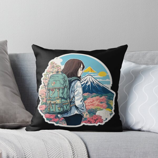 Item preview, Young Girl Hiking on Beautiful Mount Fuji Japan designed and sold by Ridiculam Toga.