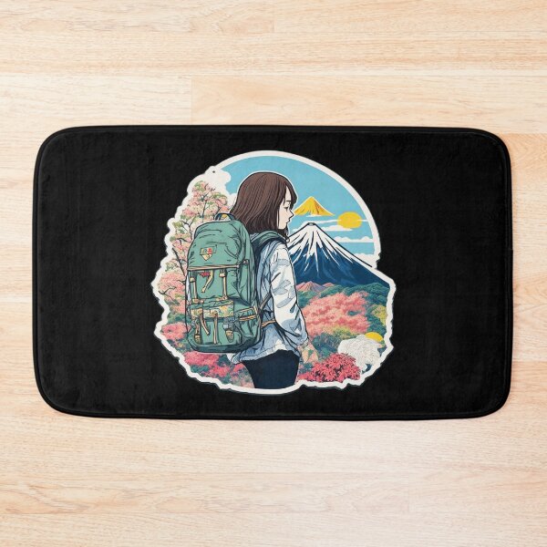 Item preview, Young Girl Hiking on Beautiful Mount Fuji Japan designed and sold by Ridiculam Toga.