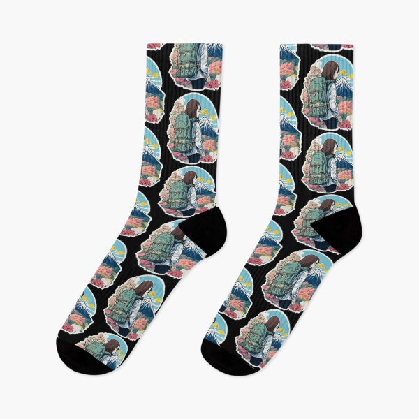 Item preview, Young Girl Hiking on Beautiful Mount Fuji Japan designed and sold by Ridiculam Toga.