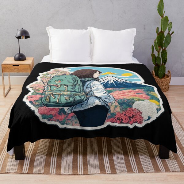 Item preview, Young Girl Hiking on Beautiful Mount Fuji Japan designed and sold by Ridiculam Toga.
