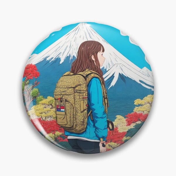 Item preview, Morning Girl Hiking on Beautiful Mount Fuji Japan designed and sold by Ridiculam Toga.