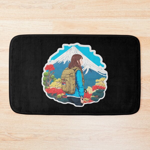 Item preview, Morning Girl Hiking on Beautiful Mount Fuji Japan designed and sold by Ridiculam Toga.