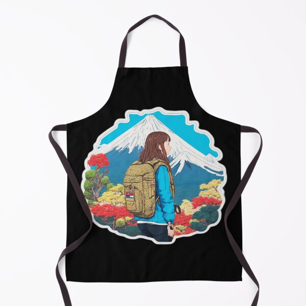 Item preview, Morning Girl Hiking on Beautiful Mount Fuji Japan designed and sold by Ridiculam Toga.