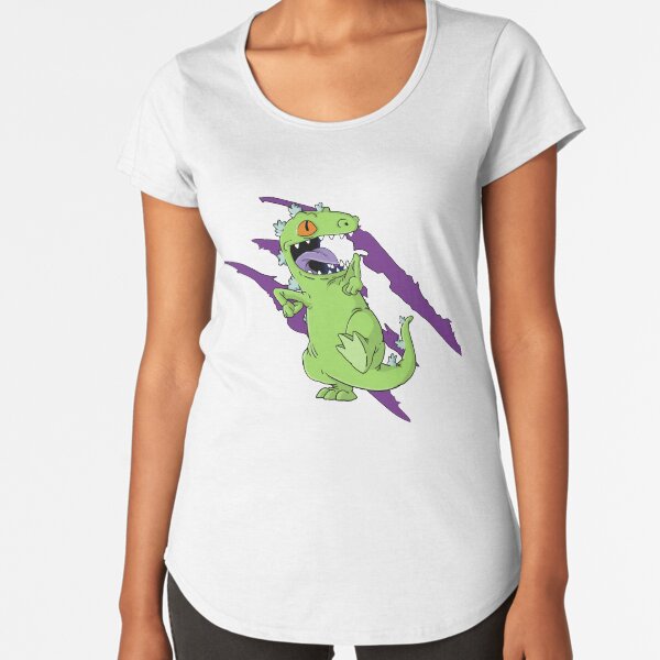 Reptar Camiseta premium de cuello ancho
