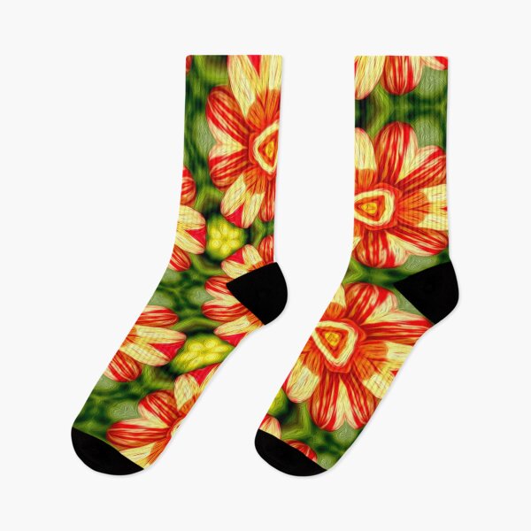 Artikelvorschau, Orangefarbenes Dahlienmuster entworfen und verkauft von Patternflower.