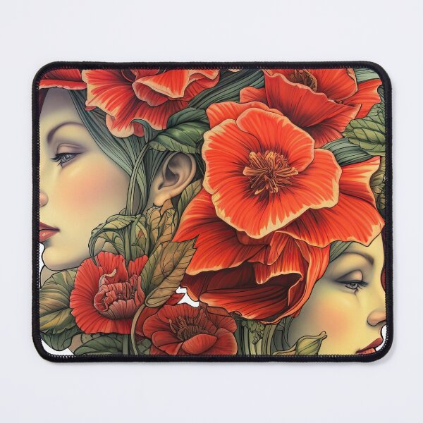 Item preview, Two girls in red flowers designed and sold by abmkf.